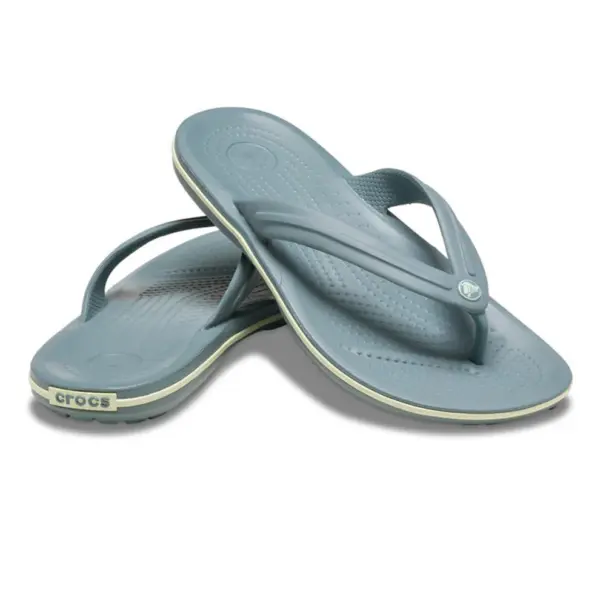CROCS Crocband Flip รองเท้าแตะผู้ใหญ่สีเขียว - Image 2