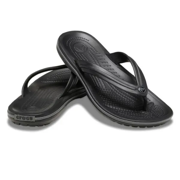 CROCS Crocband Flip รองเท้าแตะผู้ใหญ่สีดำ - Image 2
